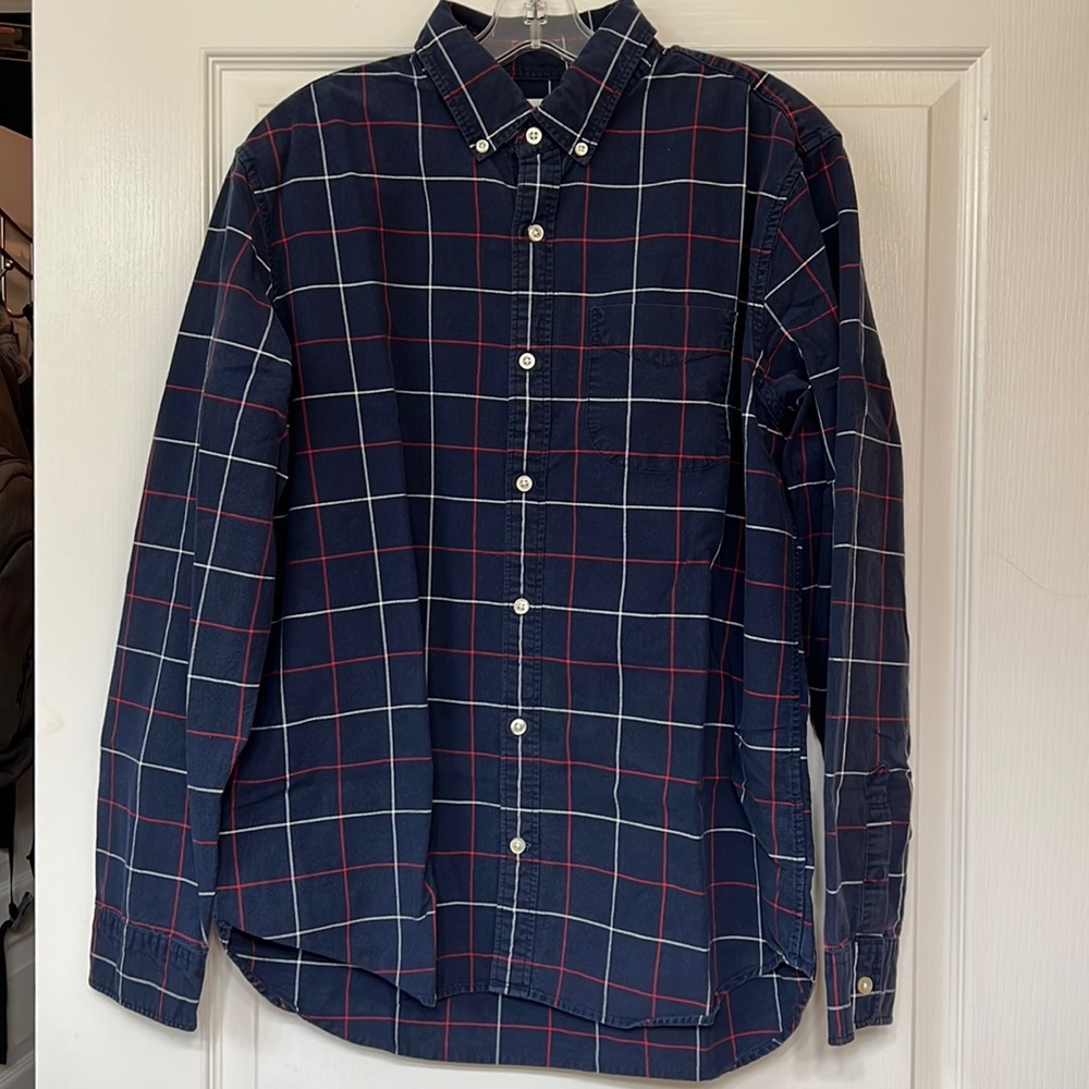 Gap mens cotton navy flannel size L